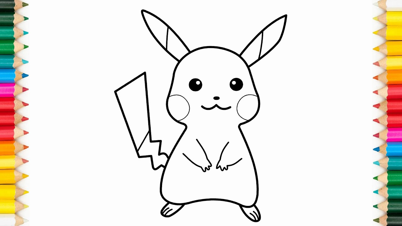 Coloring and drawing Pokémon for kids step by step? 😍🌹 YouTube