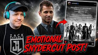 Zack Snyder Thanks Henry Cavill in Emotional Snyder Cut Post