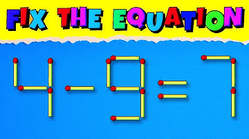 Only A GENIUS Can Fix These Equations By Moving only 1 Stick 🧠 #braingames #puzzles