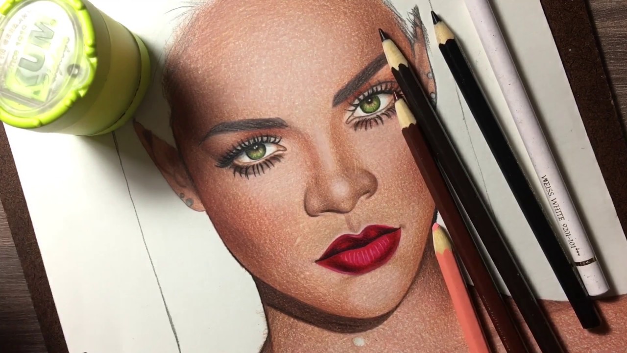 COMO PINTAR PELE MORENA/ NEGRA - Colorindo a Pele da Rihanna