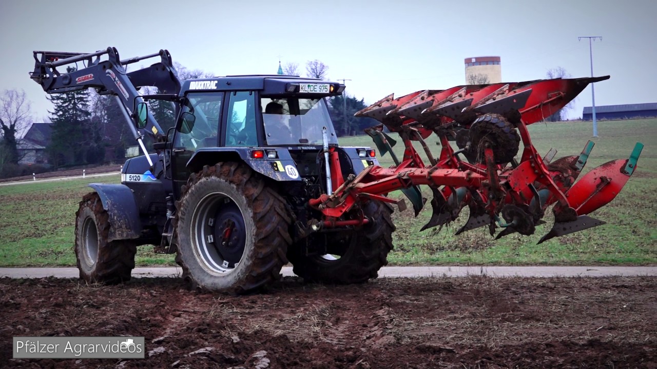 CASE MAXXUM 5120 mit KVERNELAND 4-SCHAR PFLUG