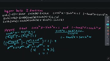 calculus 3.11 hyperbolic trig functions and their derivatives
