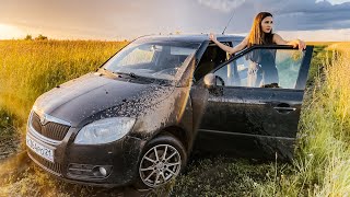 CAR STUCK || Tanya Stuck in mud in high heels sandals