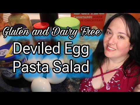 Deviled Egg Pasta Salad | Gluten and Dairy Free Easter Potluck Recipe | Spring Gathering Meals