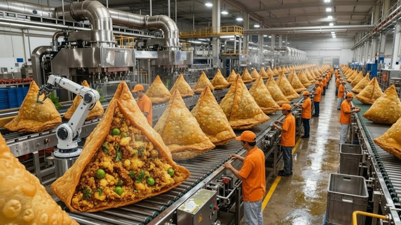 Inside a Modern Samosa Factory — From Raw Dough to Crispy Golden Samosas (Full Process)