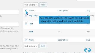 How to delete categories in WordPress
