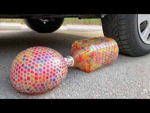 Crushing Crunchy & Soft Things by Car! Experiment: Car vs GIANT ORBEEZ WATER BALLOON