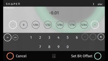 Shaper Origin Features: Bit Offsets