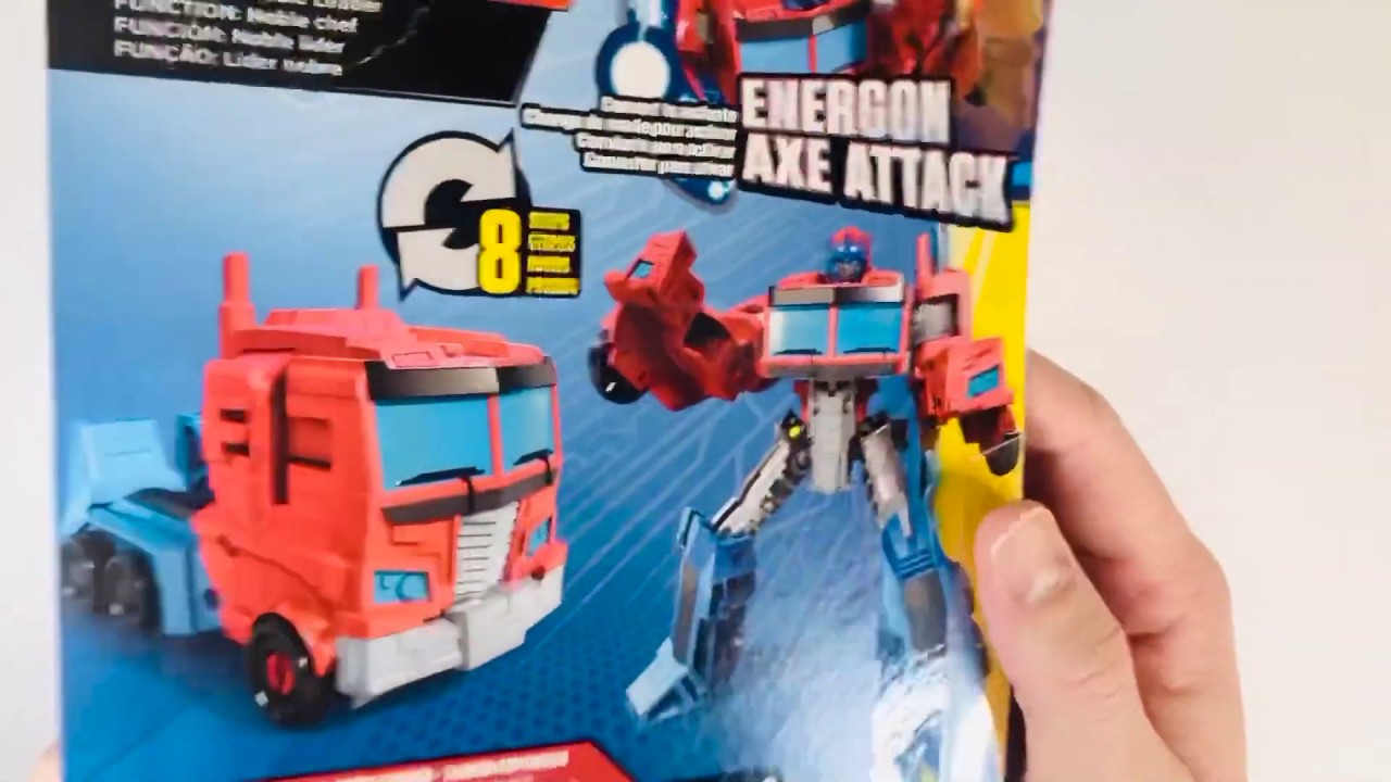 Transformers Toy Unboxing Optimus Prime with Energon Axe Attack! YouTube