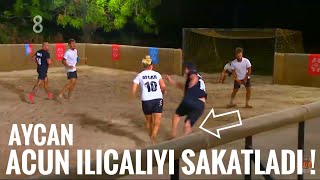 SURVİVOR FUTBOL RÖVANŞ MAÇINDA AYCAN ACUN ILICALIYI SAKATLADI !