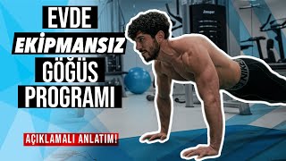 Evde Ekipmansız PATLAYICI Göğüs Egzersizi | ETKİLİ GÖĞÜS ANTRENMANI