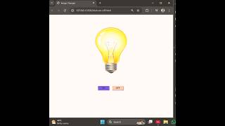 How to Turn Blub ON OFF Using HTML, CSS & JavaScript | Simple Toggle Button Tutorial #htmlcssjs