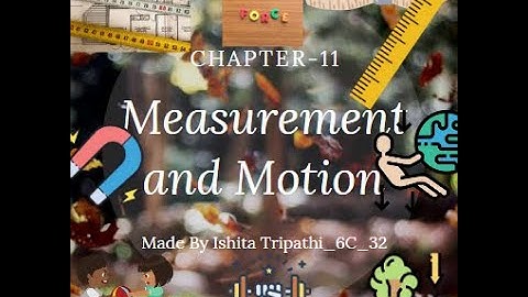 Measurement and Motion explanation by Ishita using a PPT. Ishita
