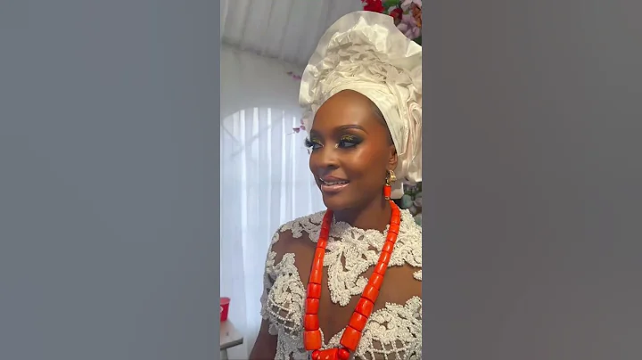 ALL WHITE BRIDE TRADITIONAL WEDDING OUTFIT FROM HANDMADE BEADED LACE ASOEBI #africanfashion #shorts