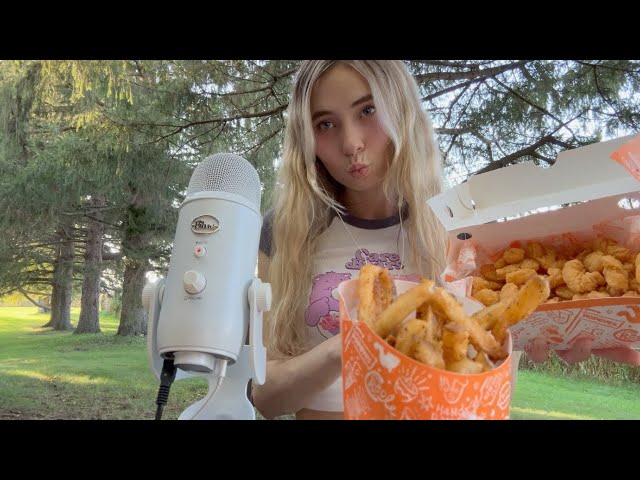 asmr eating popeyes