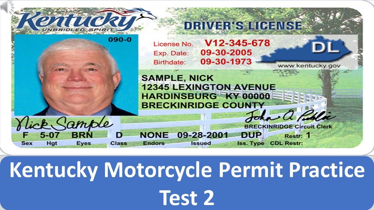 Kentucky Motorcycle Permit Practice Test 2 - YouTube