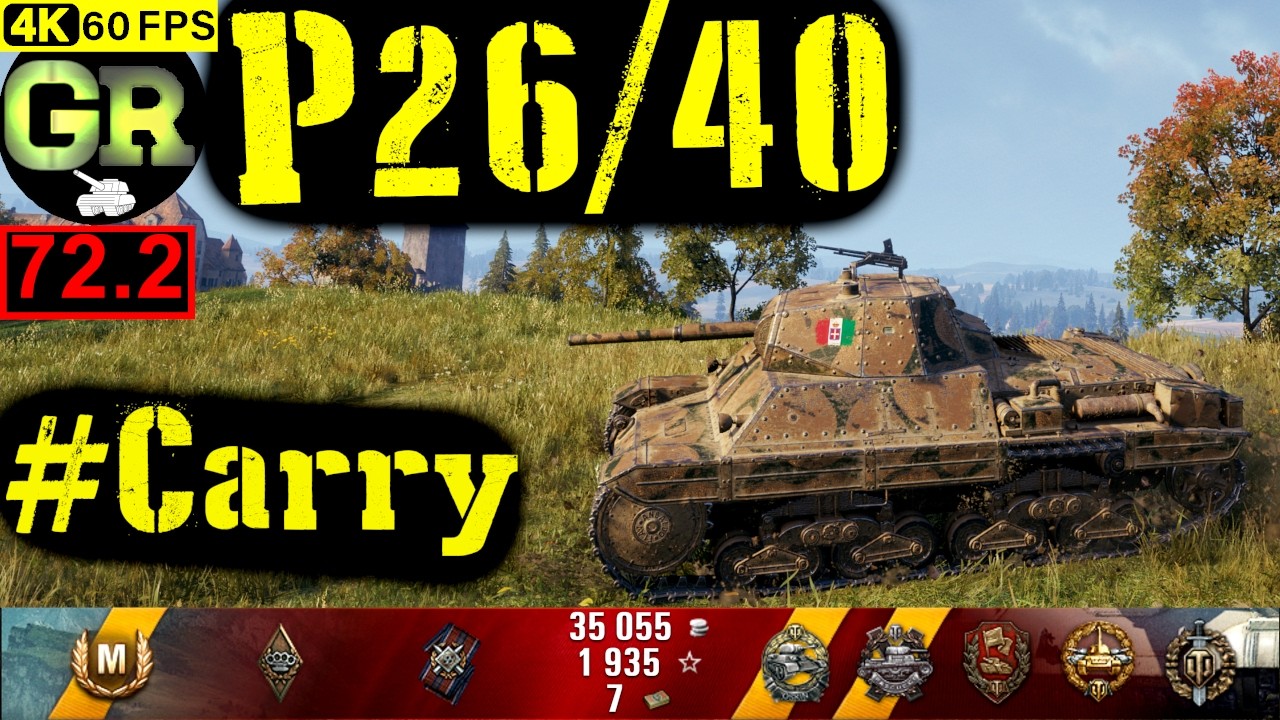 World of Tanks P26/40 WoT Replay - 7 Kills 1.7K DMG(Patch 1.4.0)