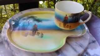 1928 Noritake Hand Painted Tennis Set