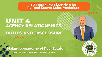 Unit 4- Agency Relationships, Duties, and Disclosures