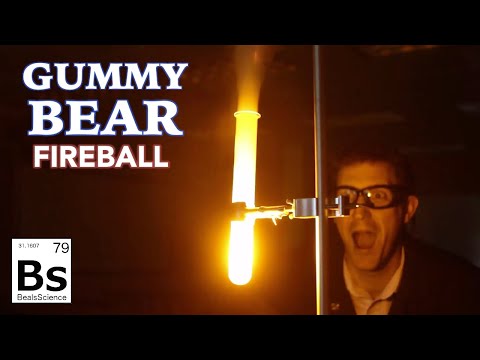 Gummy Bear Fireball - Burning Calories Demonstration