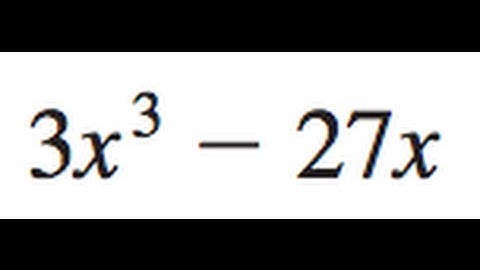 Factor 3x^3 - 27x