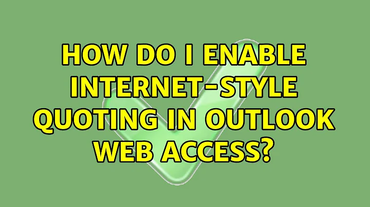 How do I enable internet-style quoting in Outlook Web Access?