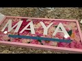 DIY FLOWER SHADOW BOX WITH NAME