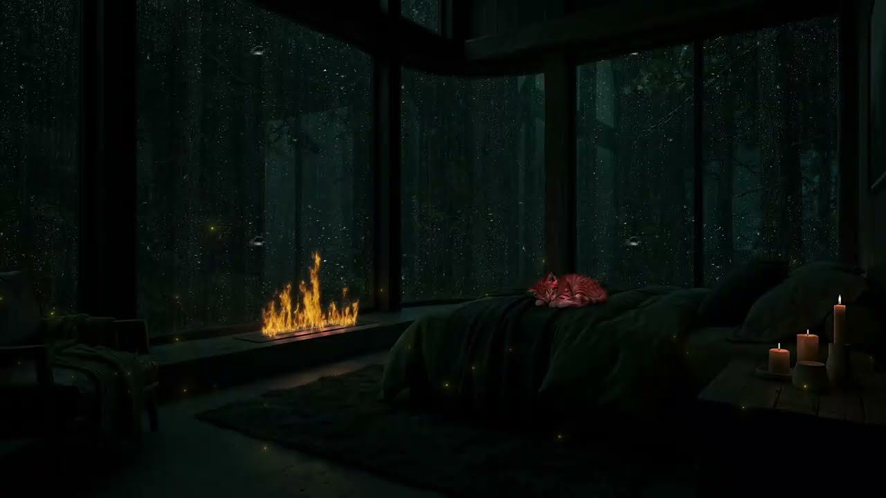 Fall Asleep Fast Tonight — Soft Spring Rain 🌧 (No Ads) | Deep Sleep & Calm Bedroom Ambience