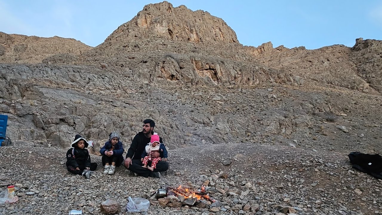 Nature tourism on a cold winter day in the desert areas of IranIran