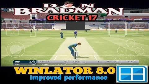Don Bradman Cricket 17 Gameplay test on Winlator 8.0 emulator android | DBC17 #winlator #dbc