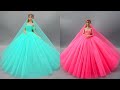 Disney Princess Doll Makeover ~ DIY Miniature Ideas for Barbie - Wig, Dress, Faceup, andMore! DIY