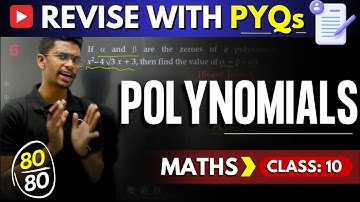 Complete Polynomials in one shot | Class 10 Math | Polynomials PYQ