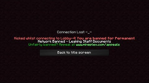 Perm Banned On mineplex for something I didn