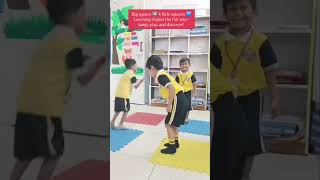 Learning the shape of square in fun way.