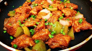 ചില്ലി ചിക്കൻ ഡ്രൈ സ്റ്റൈൽ | Indo Chinese Chilli Chicken Recipe in Malayalam | Fried Rice Side Dish