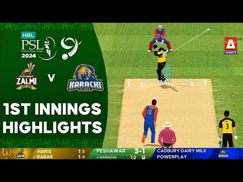 KARACHI KING VS PESHWAR ZULMI | PSL 9 MATCH | CRICKET 24 GAMEPLAY