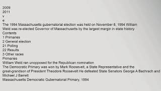 Massachusetts gubernatorial election, 1994