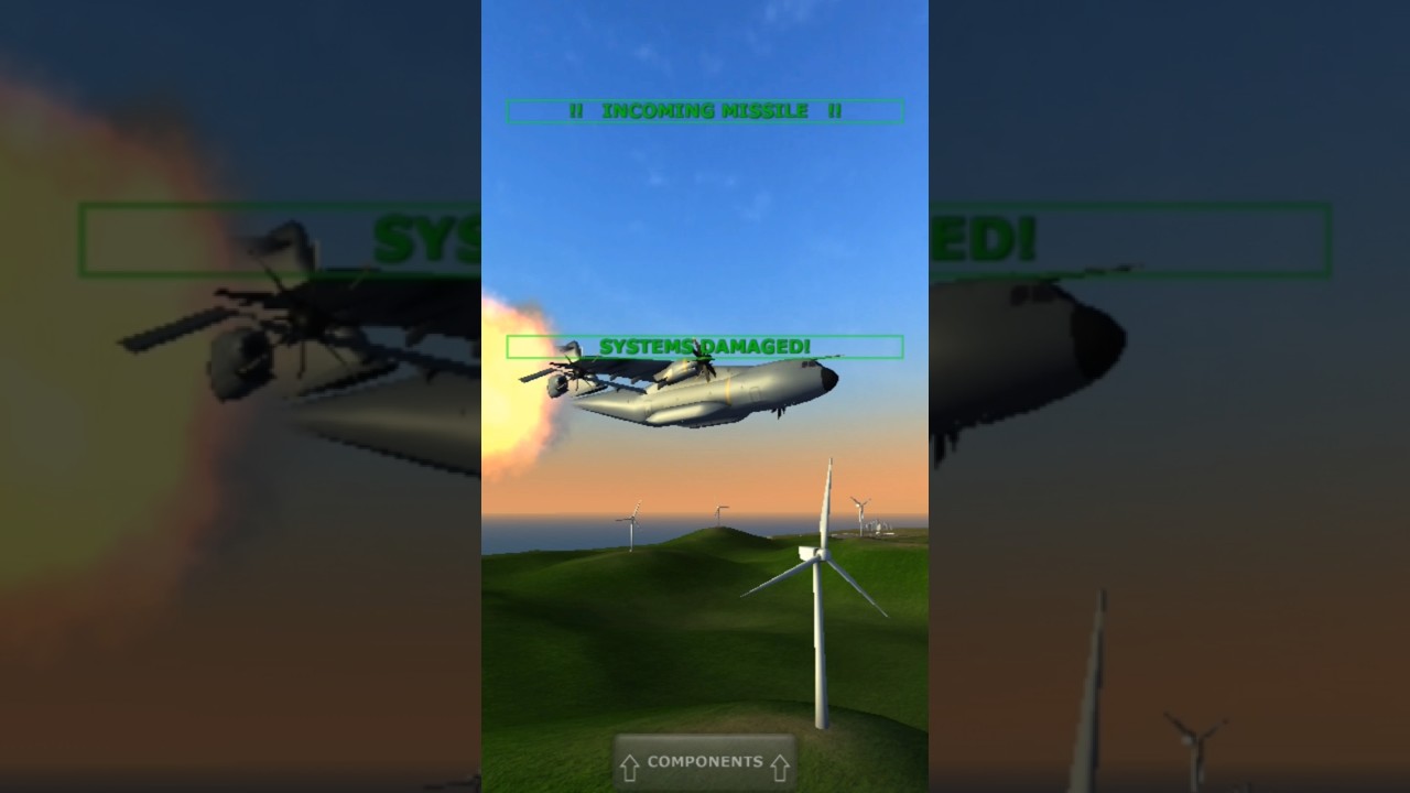 Missile Hits A Plane In Turboprop And Disintegrates! 