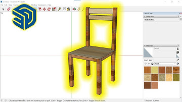 Simple chair made in Sketchup - Chair #01
