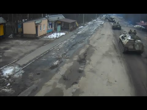 Rosyjskie czołgi już na Ukrainie. Nagranie z przejścia granicznego z Białorusią