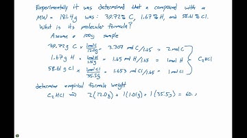 3.5 Molecular Formula Example Problem