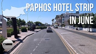 Paphos Hotel Strip in June