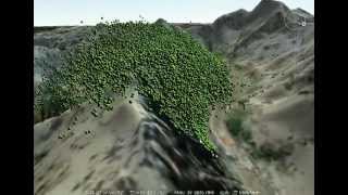 SPH fluid dam break simulation in our digital earth