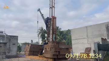 Ép Cọc Bê Tông Tại Tp Thủ Đức - Tải Trọng 70 Tấn Độ sâu 30 Mét