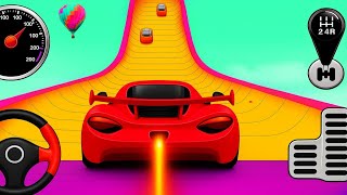 Ramp Red Car Racing High Risky 3D Gameplay _ Android || Ramp Car Stunts Racing Video Car Game screenshot 2