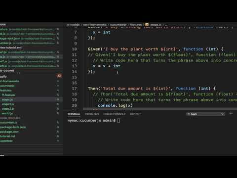 Cucumber JS - BDD Testing in JavaScript  -  Crash course  | tutorial in NodeJS