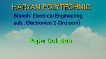 Electronics -।। Paper solution.