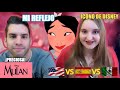 🌸 ESPAÑOLES REACCIONAN a MI REFLEJO de Mulán 🌸| INGLÉS vs CASTELLANO vs LATINO