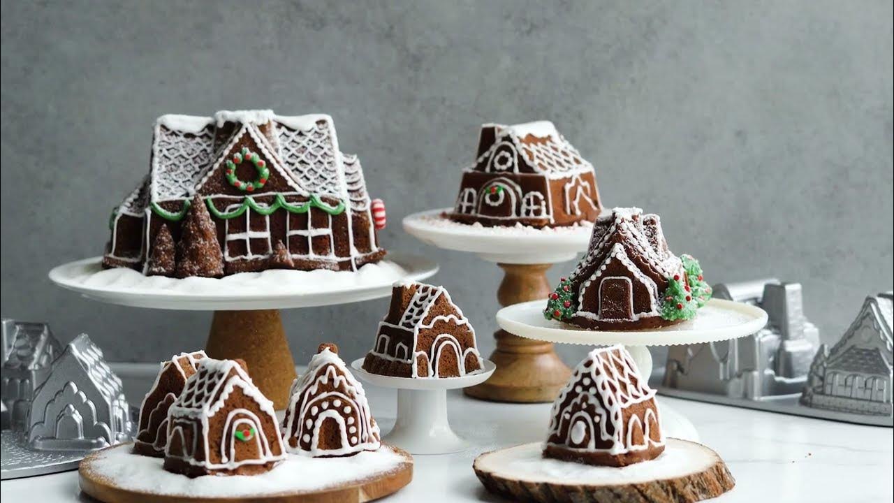 Gingerbread House Cake (Using Gingerbread House Duet Pan)