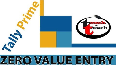 Zero Value Entry - Tally Prime Tamil Tutorial